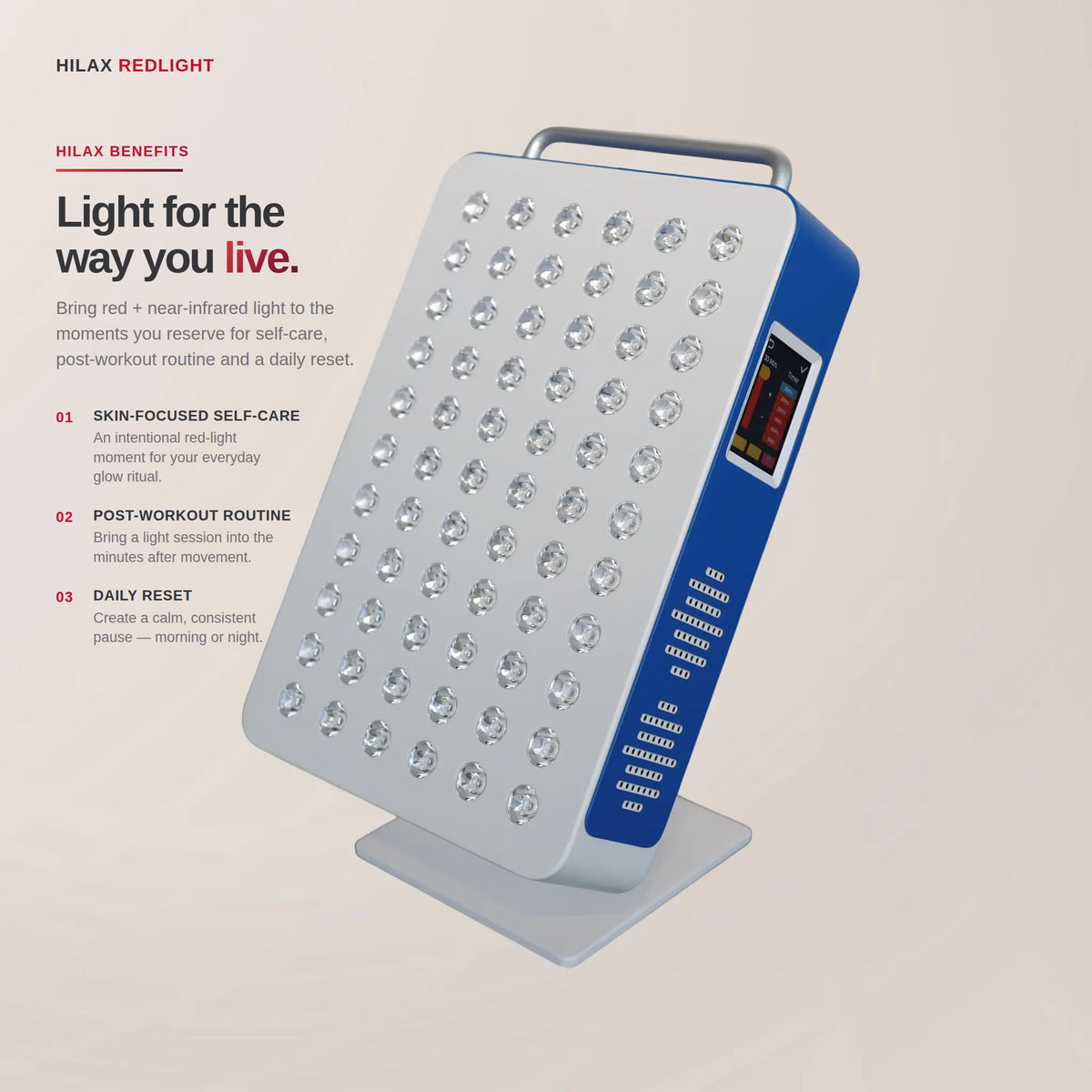 HilaxPro 350 Red Light Therapy Panel, 100W, 5 Wavelengths