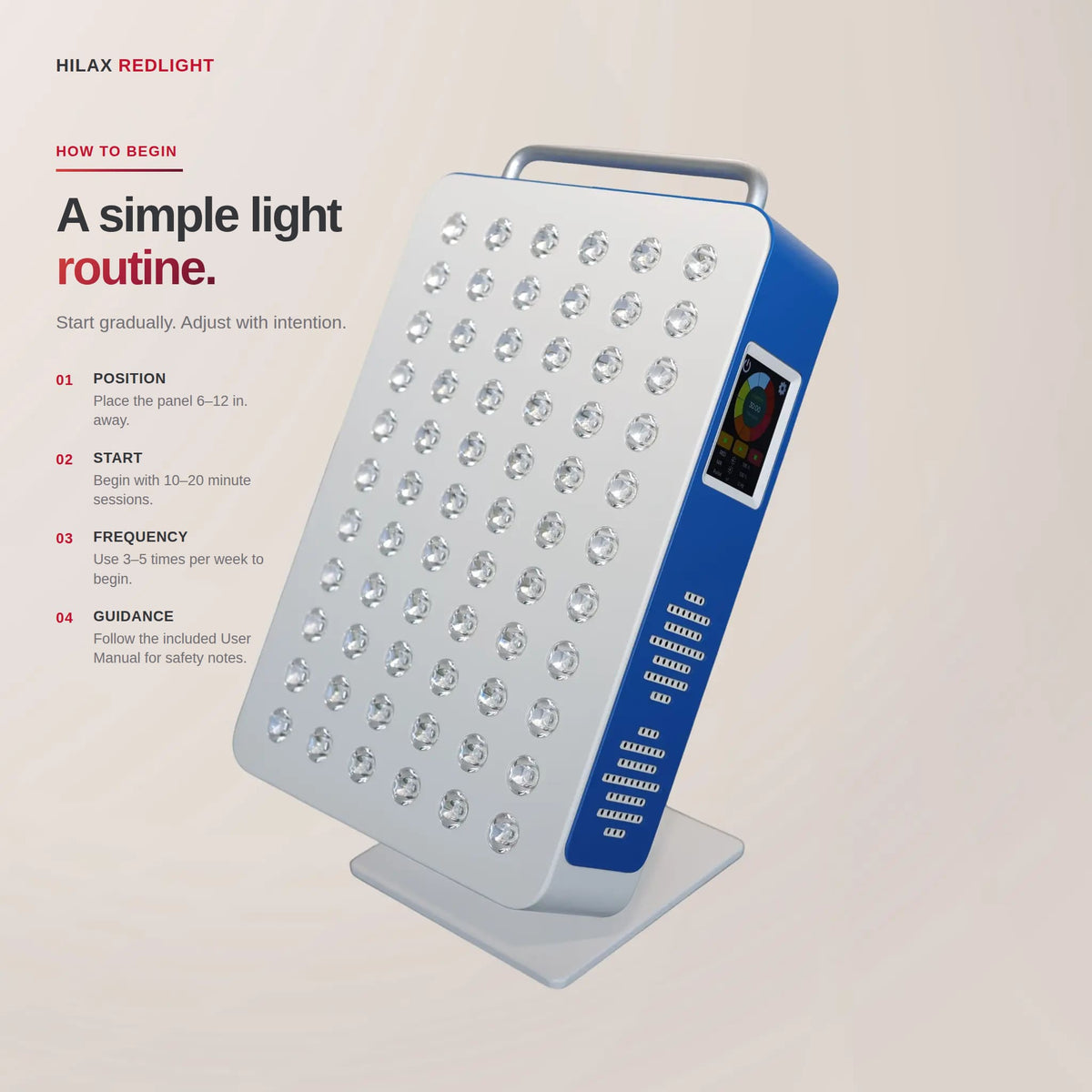 HilaxPro 350 Red Light Therapy Panel, 100W, 5 Wavelengths