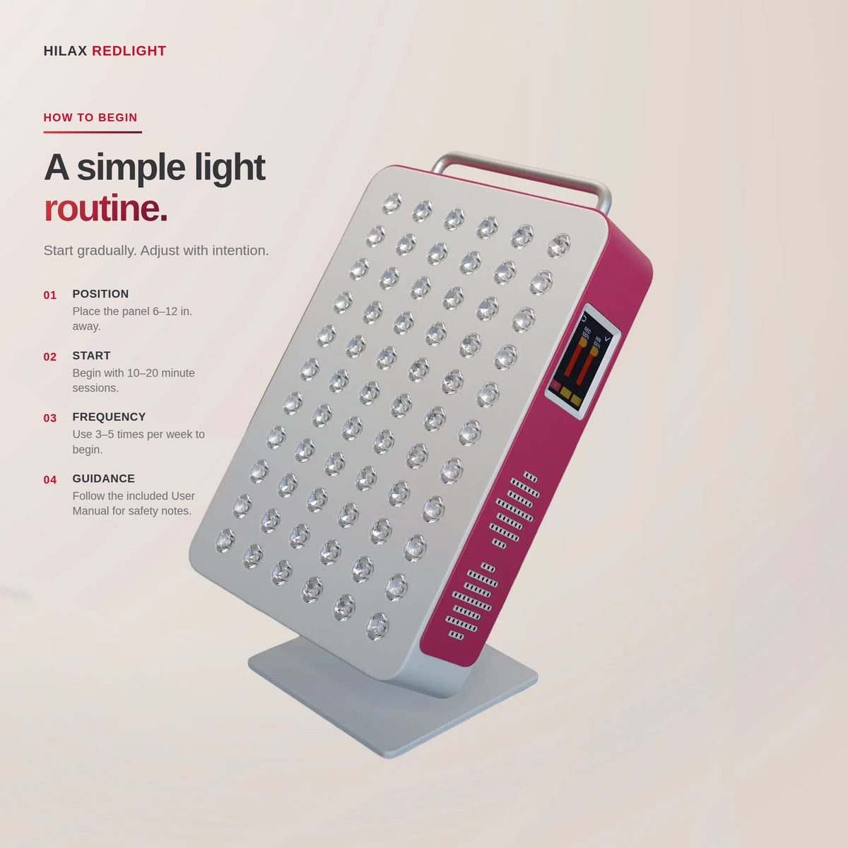 HilaxPro 350 Red Light Therapy Panel, 100W, 5 Wavelengths