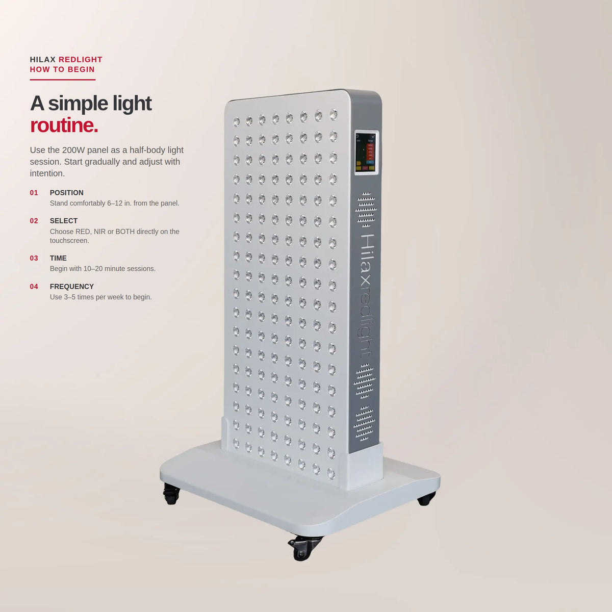 HilaxPro 750  Red Light Therapy Panel, 200W, 5 Wavelengths