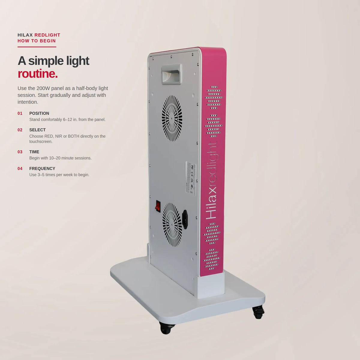 HilaxPro 750  Red Light Therapy Panel, 200W, 5 Wavelengths